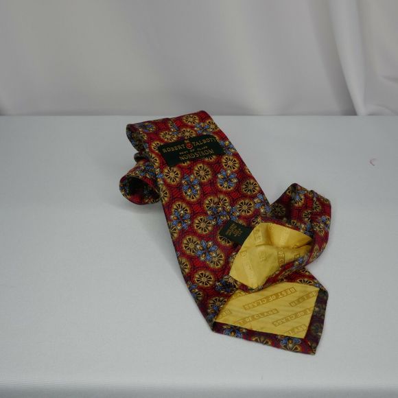 Robert Talbott Tie Nordstrom Mens Best of Class Silk Red Medallion 59 inch - Picture 4 of 4